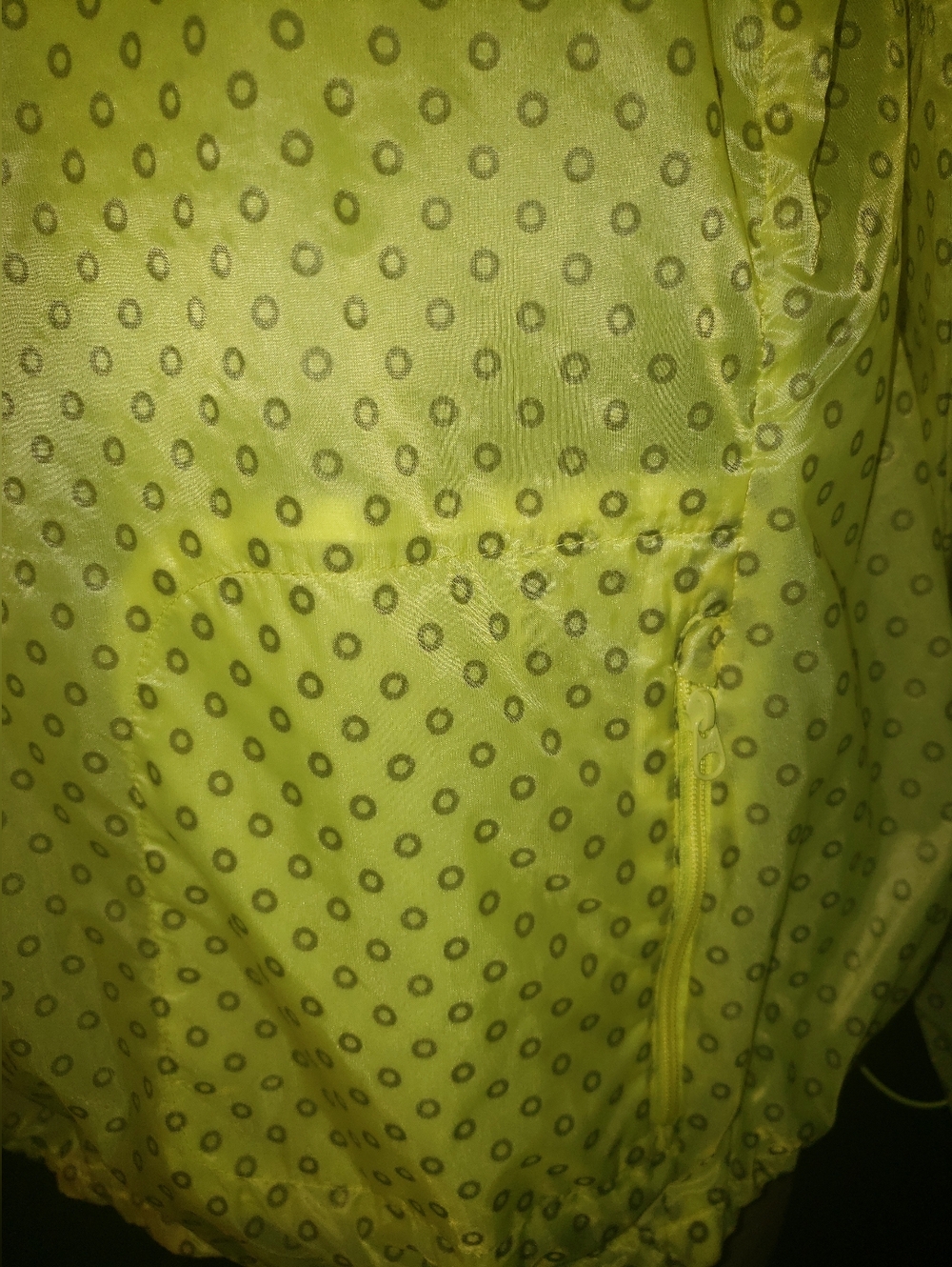 Nike Runner Neon Lime Green Reflector Hoodie Foldable Jacket L - Picture 15 of 15